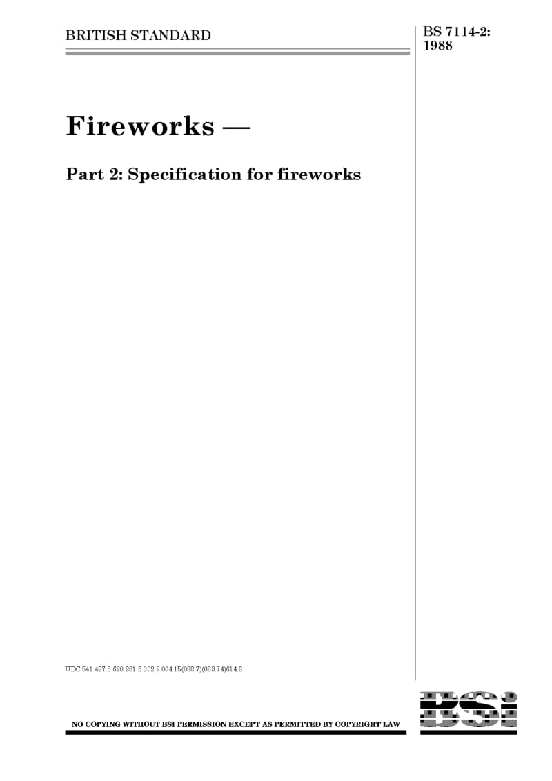 BS 7114-2-1988 Fireworks. Specification for fireworks1.pdf_第1页