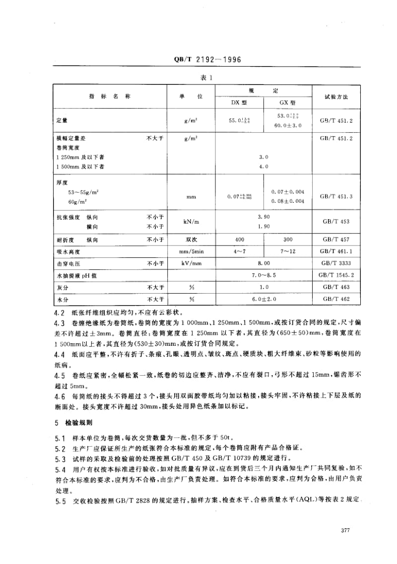 75341 卷缠绝缘纸 标准 QB T 2192-1996.pdf_第3页