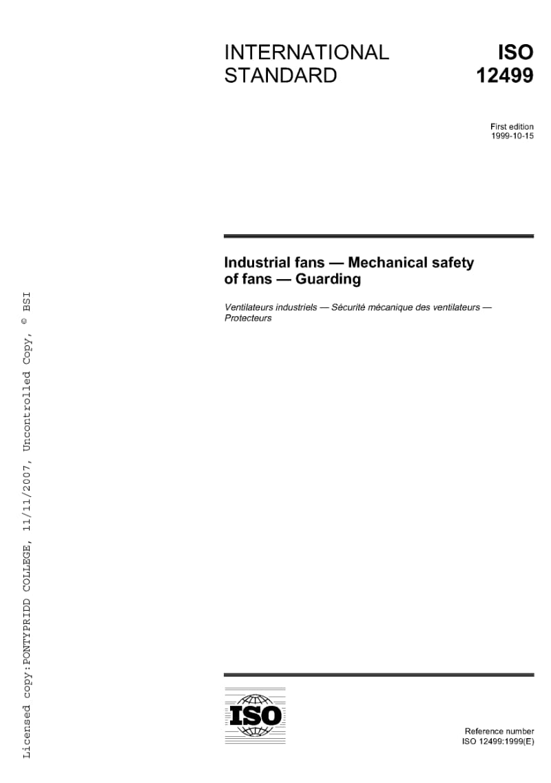 BS 848-5-1999 Fans for general purposes. Specification for mechanical safety (guarding).pdf_第3页