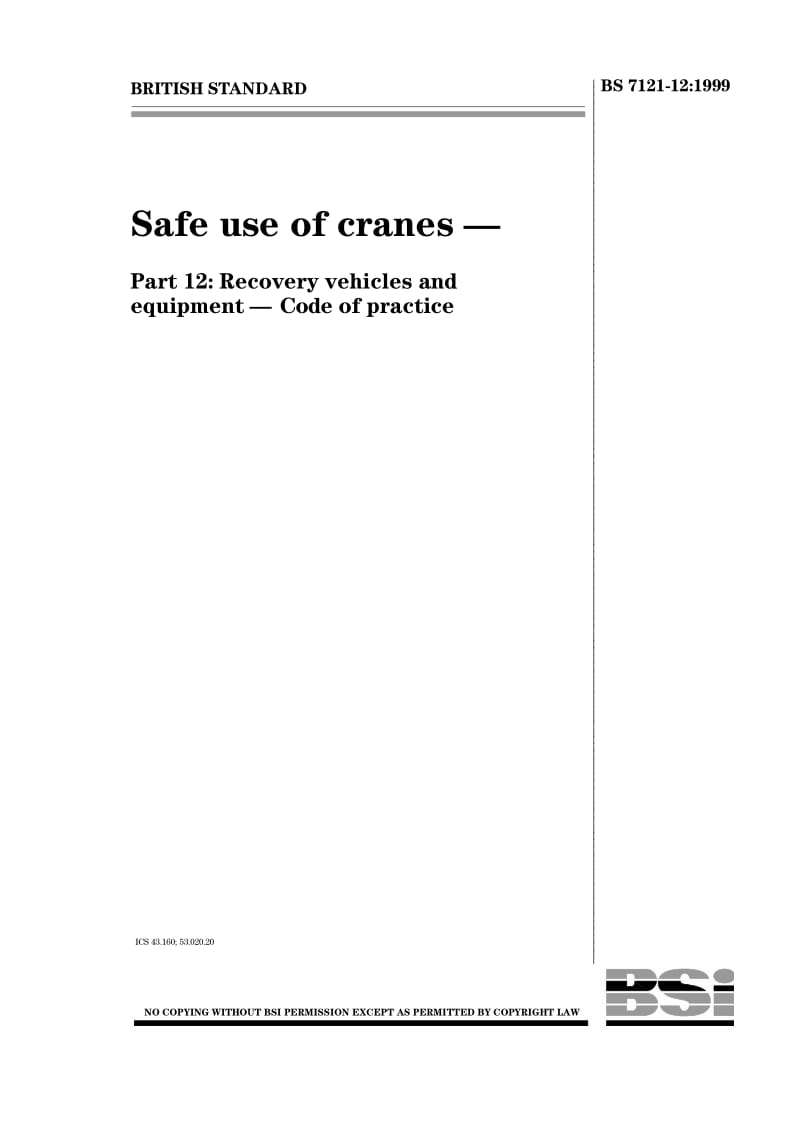 BS 7121-12-1999 起重机安全操作实施规程.救援服务车和设备.实施规程.pdf_第1页