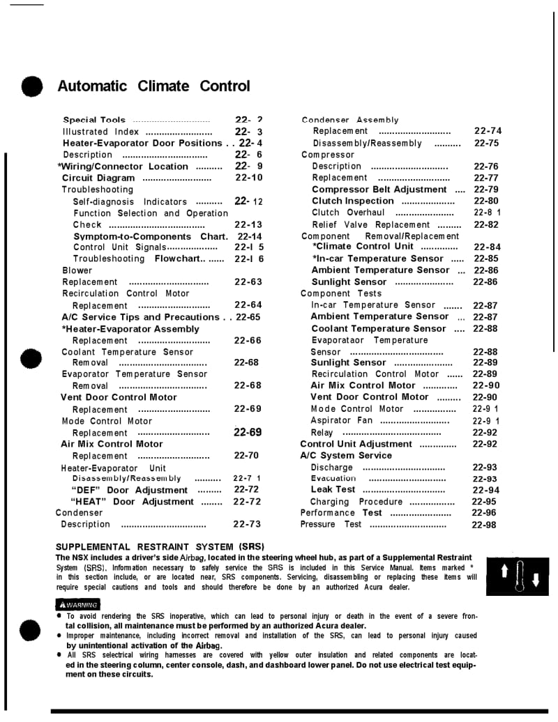 Honda Nsx Service Manual 1991-Climate Control.pdf_第1页