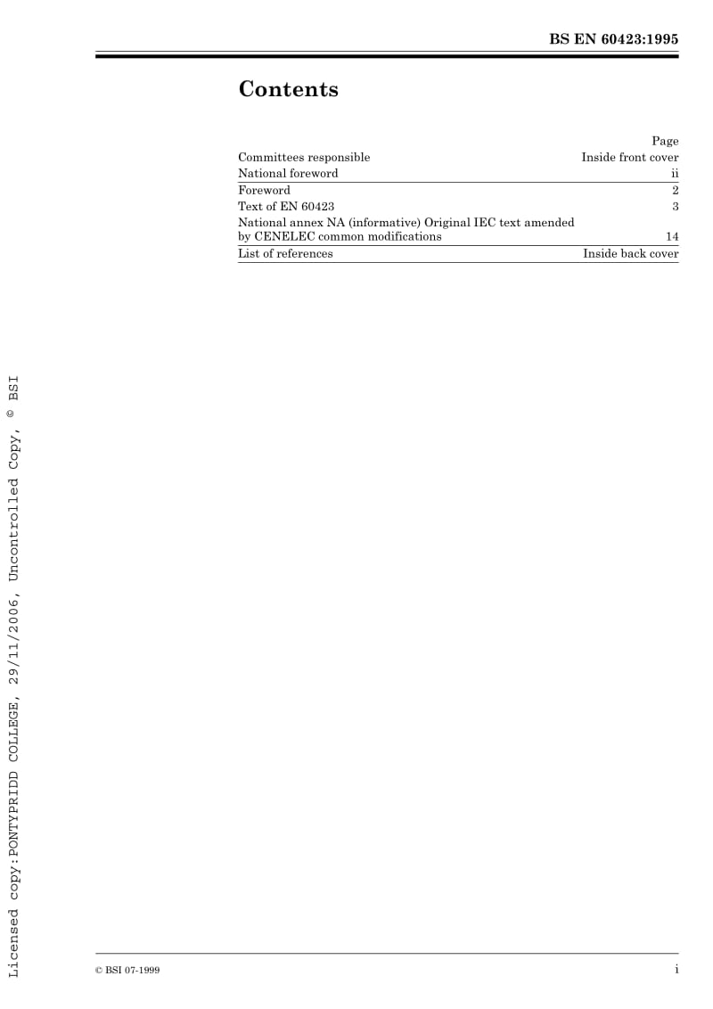 BS EN 60423-1995 Conduits for electrical purposes - outside diameters of conduits for electrical installations and threads for conduits and fittings.pdf_第3页