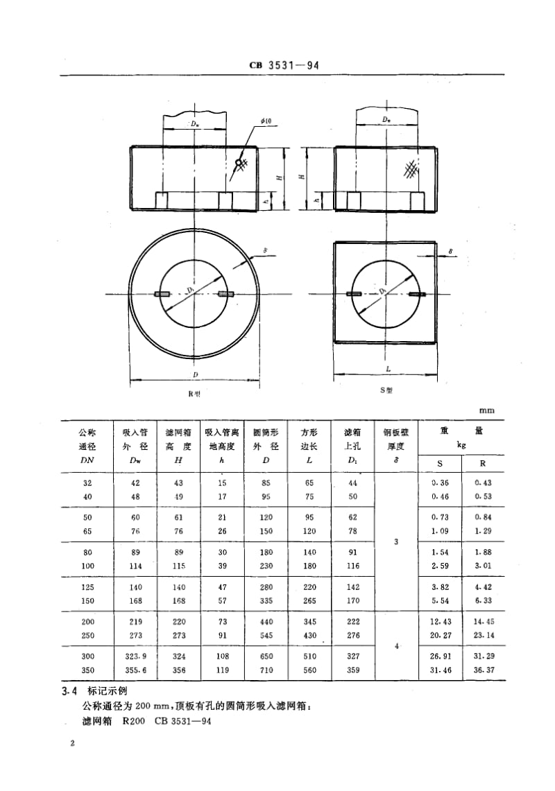 64788吸入滤网箱 标准 CB 3531-1994.pdf_第3页