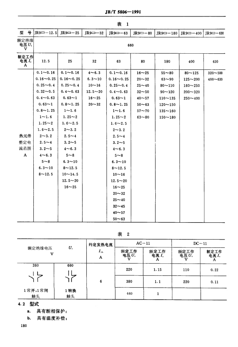 JB-T 5806-1991 船用双金属片式热过载继电器.pdf.pdf_第3页