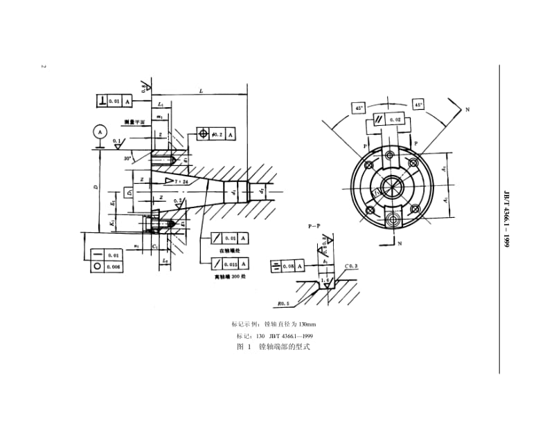 JB-T 4366.1-1999 落地铣镗床 主轴端部 镗轴端部尺寸.pdf.pdf_第3页