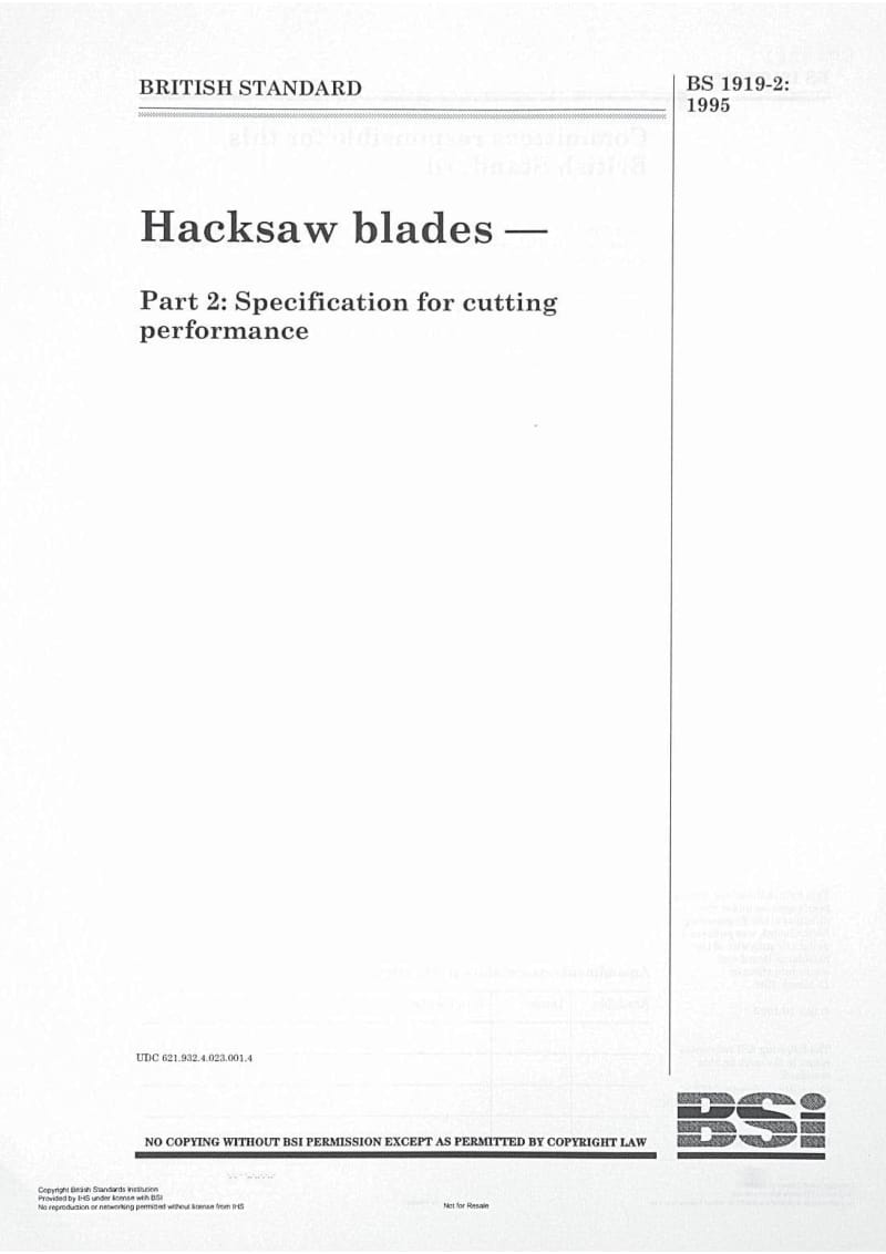 BS 1919.2-1995 Hacksaw blades.pdf_第1页