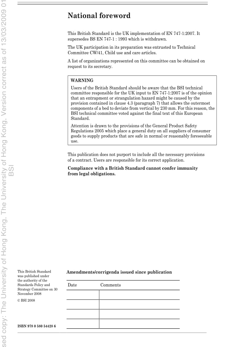 BS EN 747-1-2007 Furniture — Bunk beds and high beds for domestic use Part 1 Safety, strength and durability requirements1.pdf_第2页