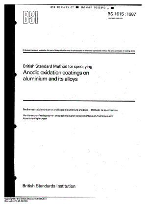 BS 1615-1987 Method for specifying anodic oxidation coatings on aluminium and its alloys.pdf