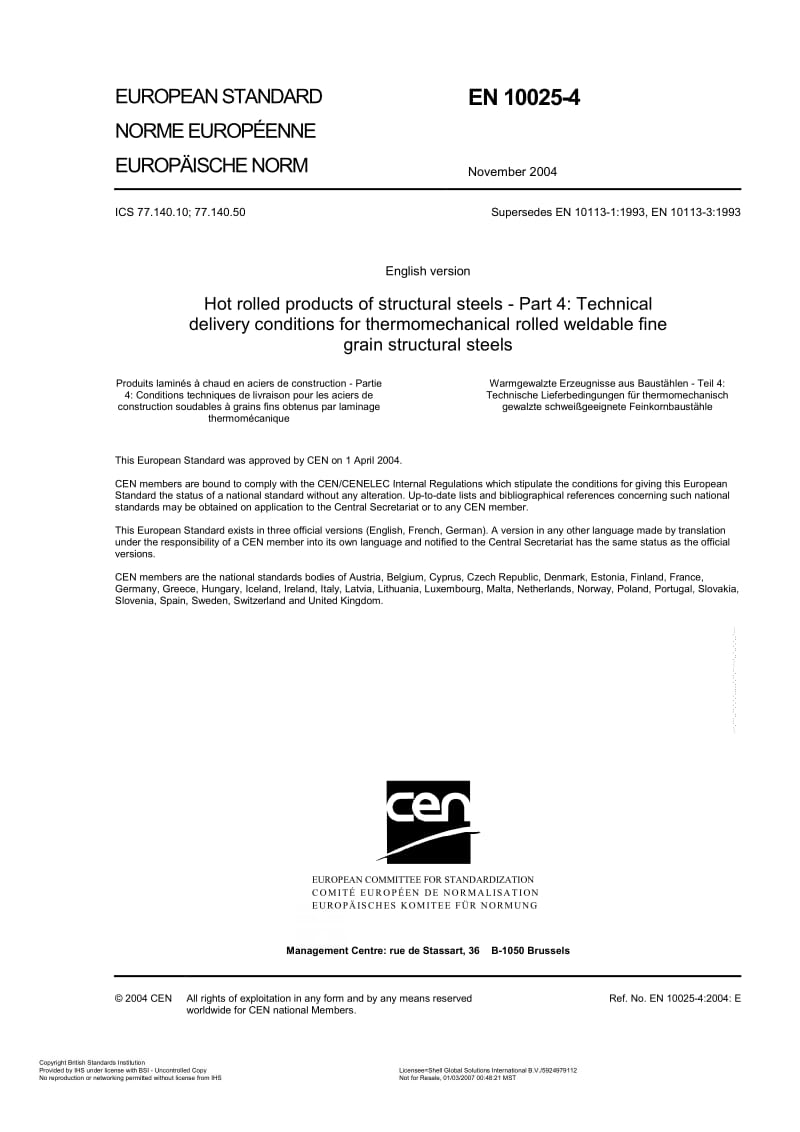 BS EN 10025-4-2004 结构钢热轧制品.热机轧制的可焊接细粒结构钢的交货技术条件.pdf_第3页