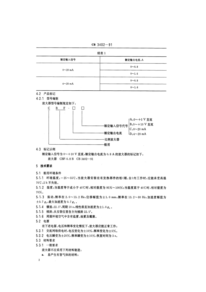 CB 3402-91 船用比例阀电子放大器.pdf.pdf_第3页