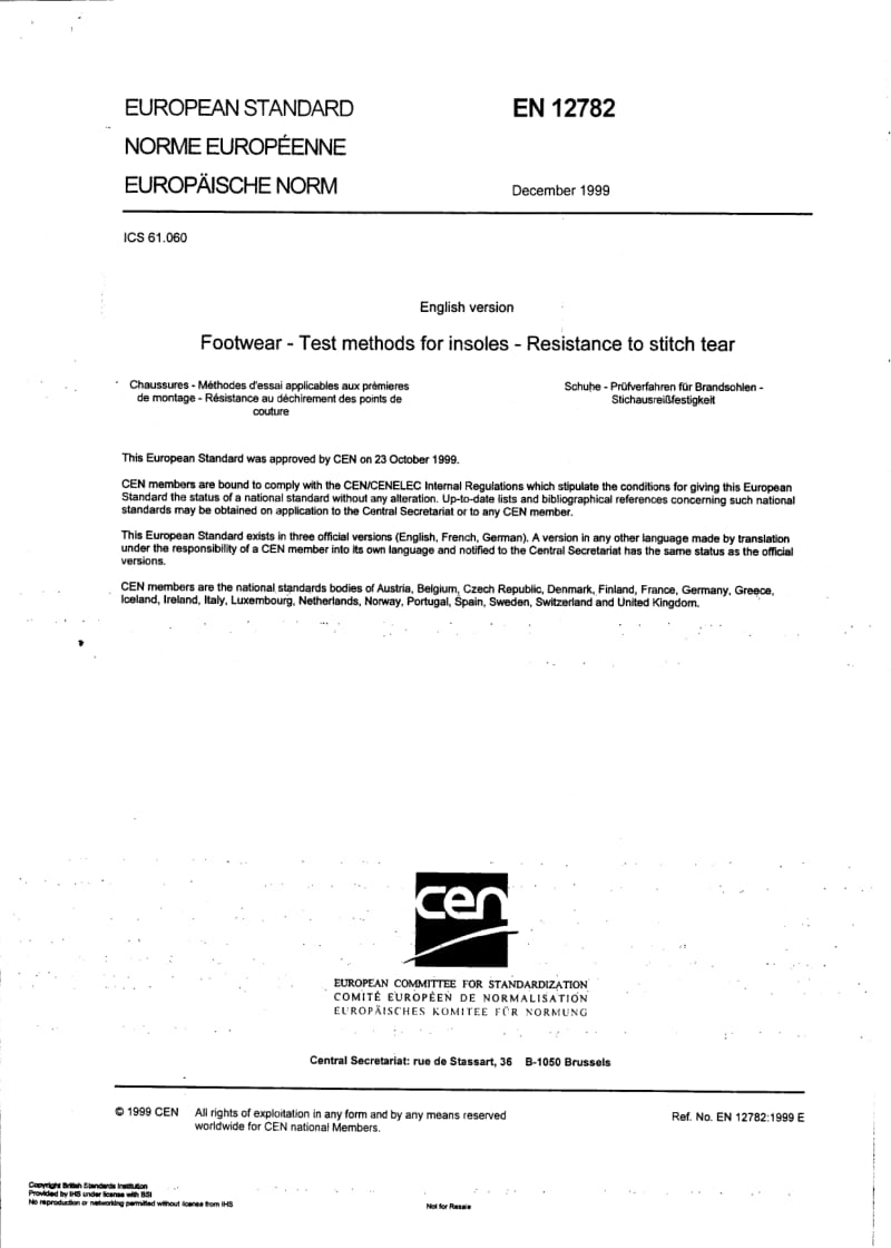 BS EN 12782-2000 Footwear - Test methods for insoles - Resistance to stitch tear1.pdf_第3页