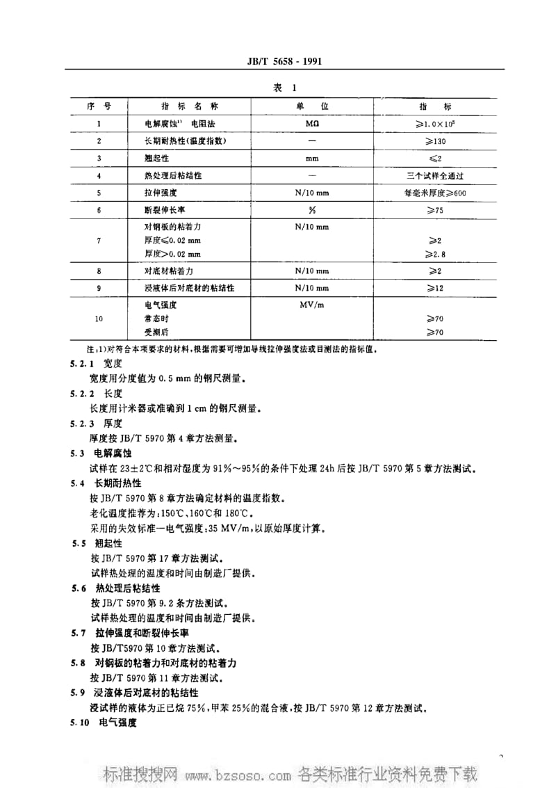 JBT 5658-1991 电气用压敏粘带 聚酯薄膜热固性胶粘带.pdf_第3页