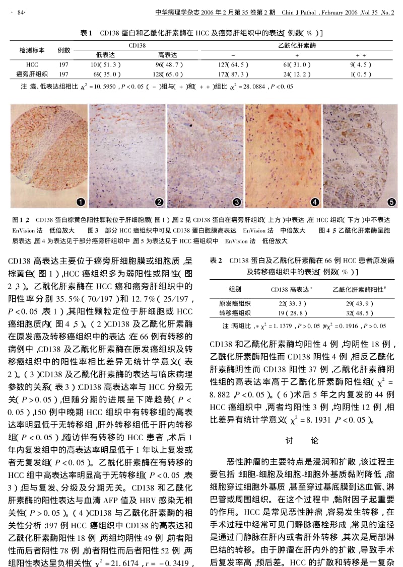 CD138和乙酰化肝素酶在肝细胞癌中表达的组织芯片研究.pdf_第3页