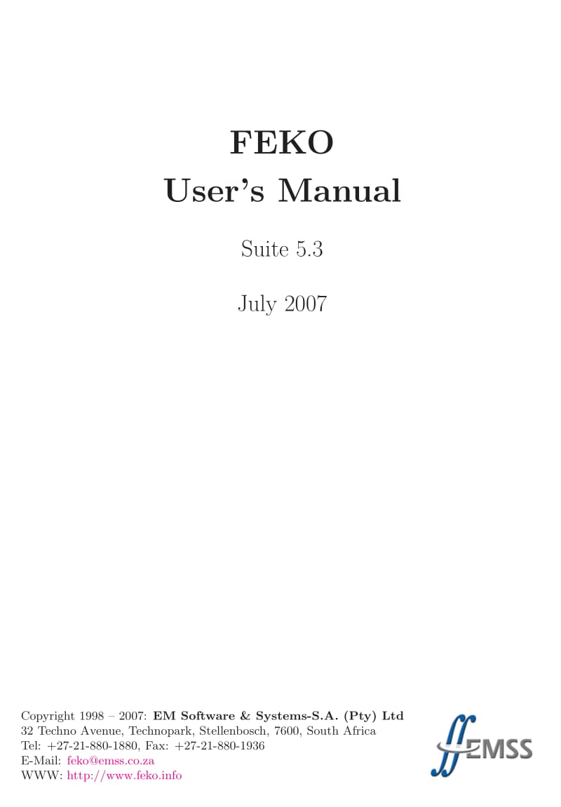 Feko_distrib_5.3-内附用户手册.pdf_第1页