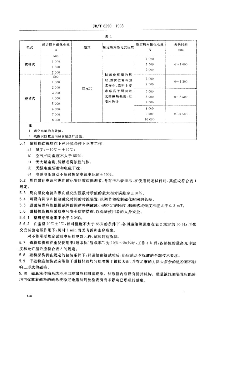 JBT 8290-1998; 磁粉探伤机.pdf_第3页