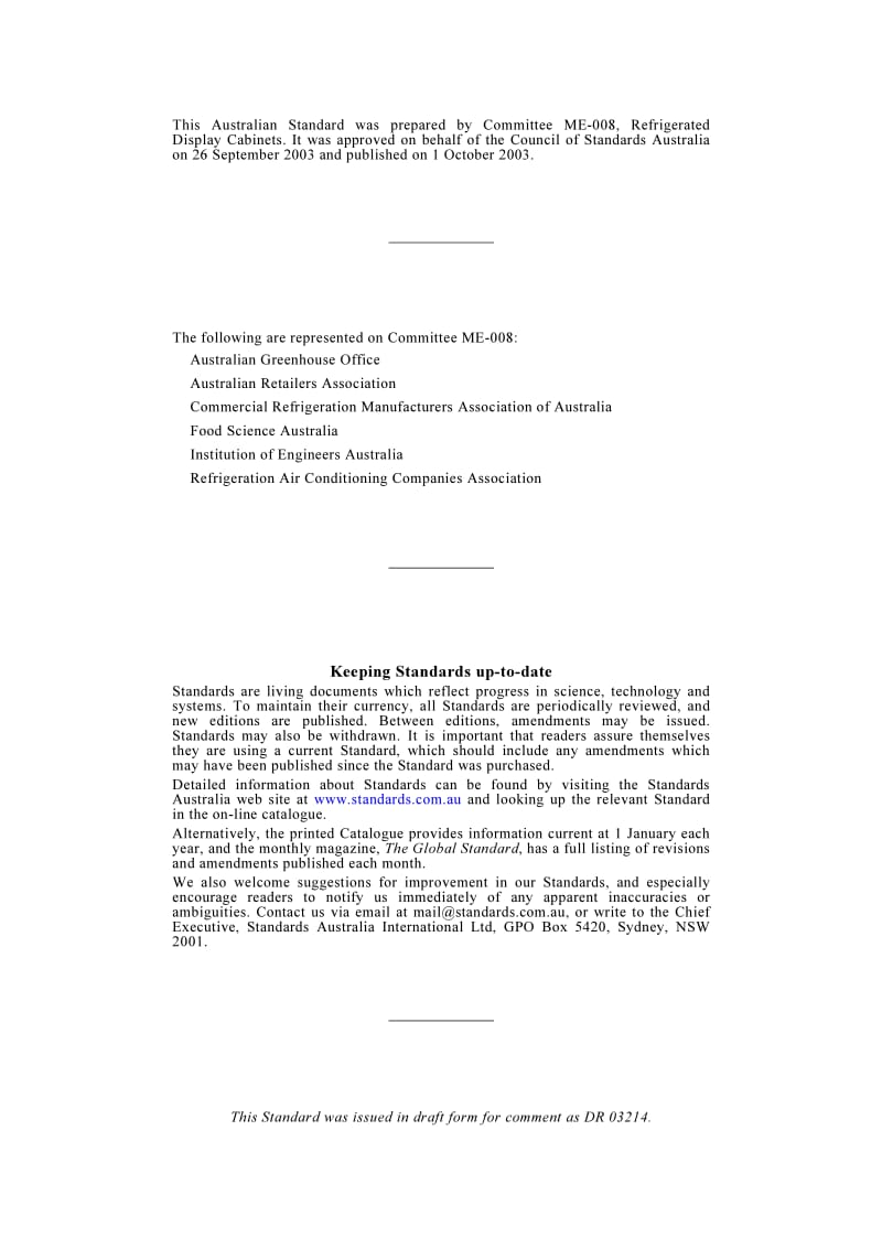 AS 1731-9-2003 Refrigerated display cabinets Part 9 Electrical energy consumption test.pdf_第2页