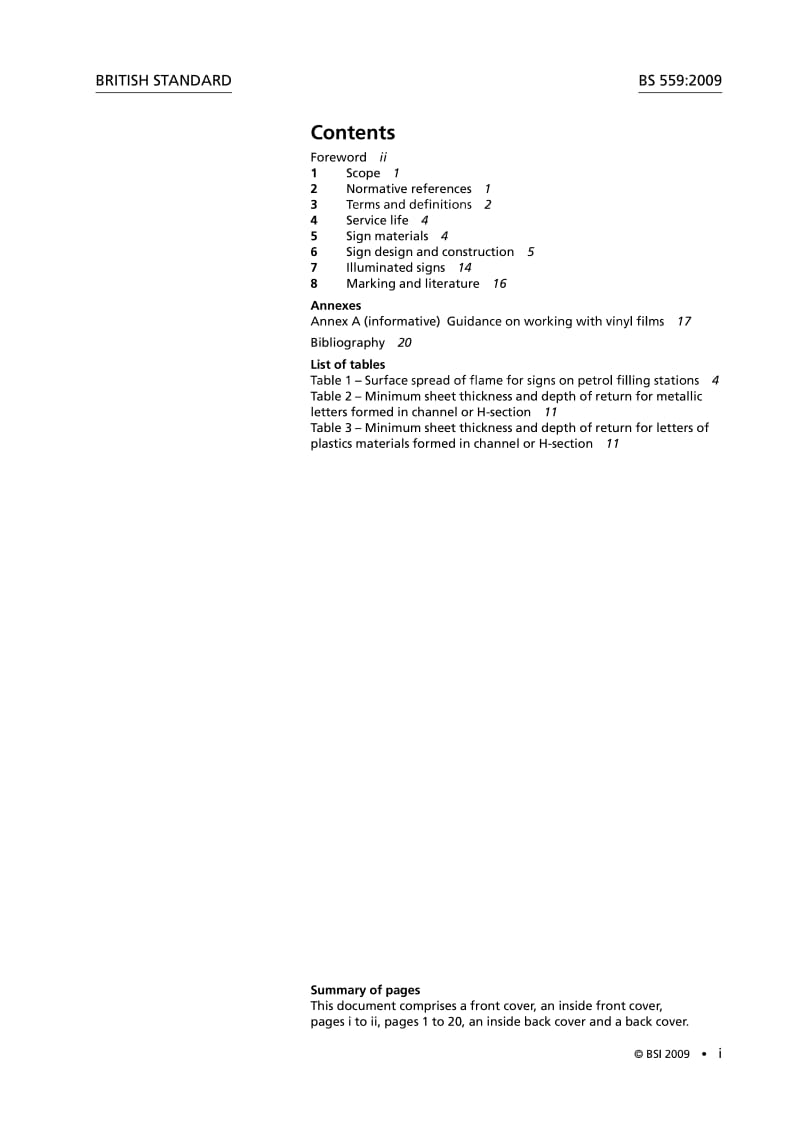 BS 559-2009 宣传,装饰和一般用途的标志设计和制作规范.pdf_第3页