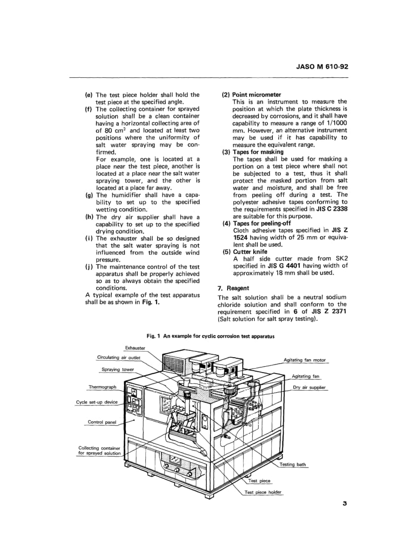 JASO M610-1992 汽车零部件外涂层腐蚀试验方法.pdf_第3页