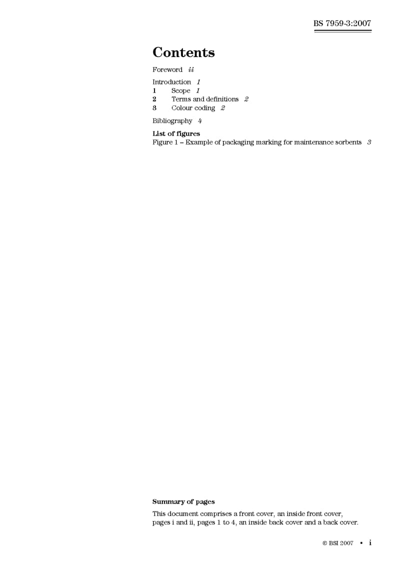 BS 7959-3-2007 Materials used for the control of liquid spillages. Colour coding of sorbent materials.pdf_第3页