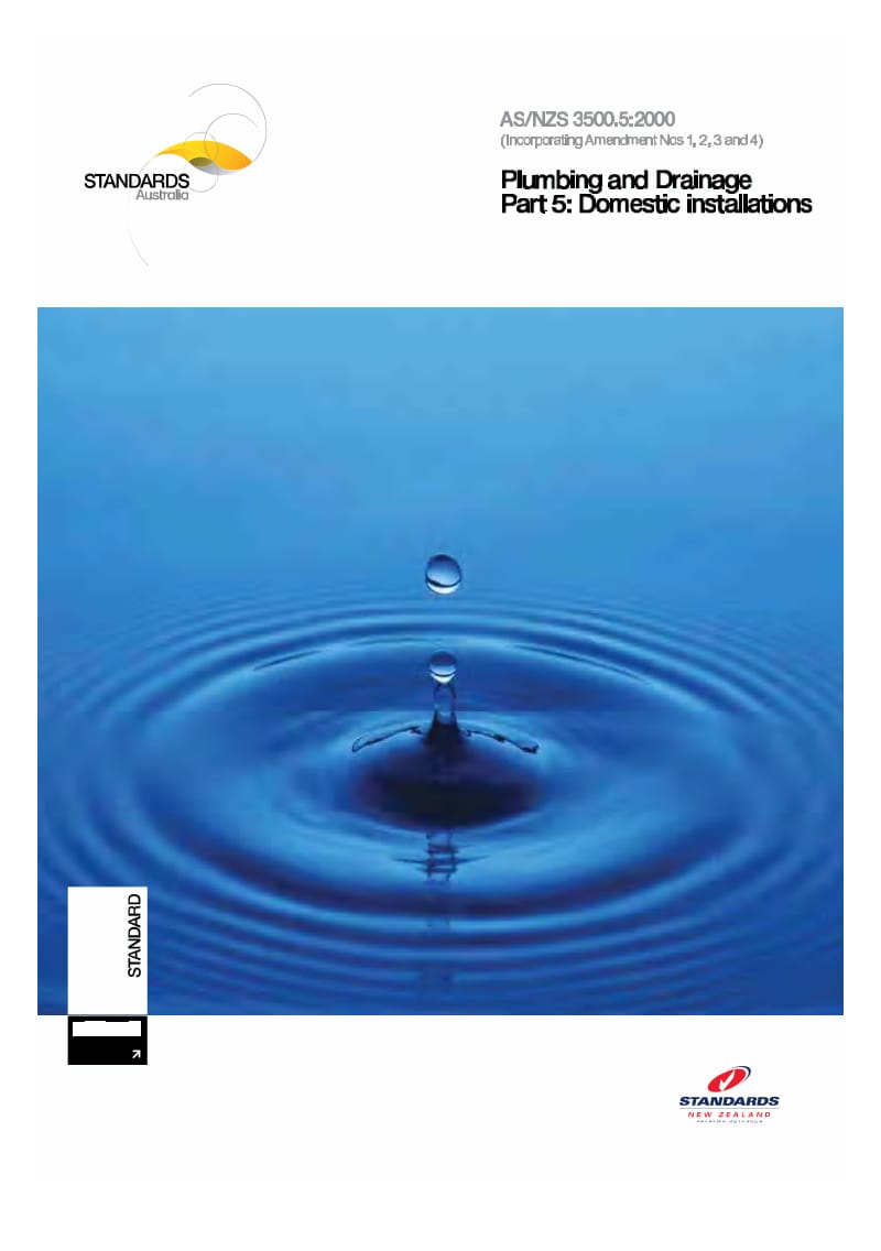 AS NZS 3500.5-2000 Plumbing and Drainage - Domestic installations1.pdf_第1页