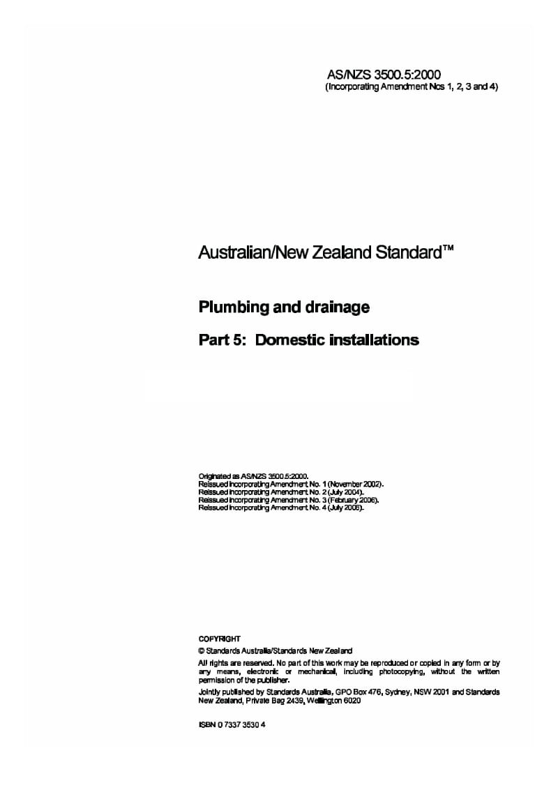 AS NZS 3500.5-2000 Plumbing and Drainage - Domestic installations1.pdf_第3页