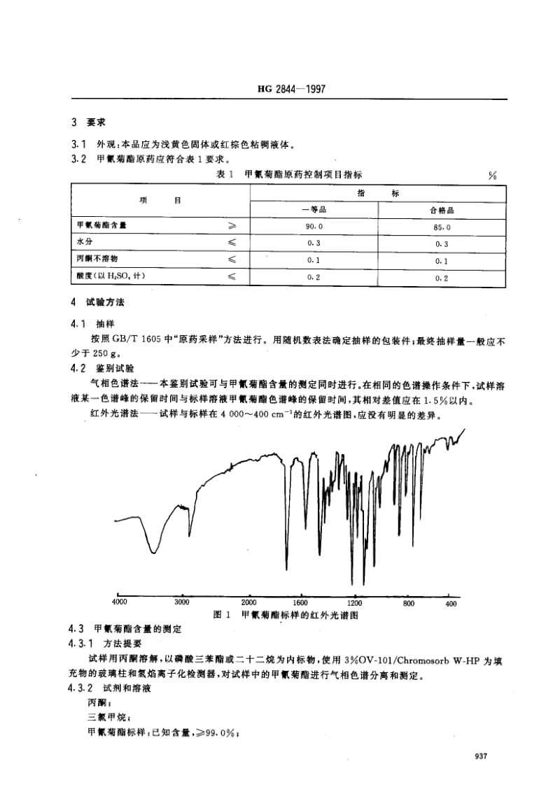 24437甲氰菊酯原药标准HG 2844-1997.pdf_第3页