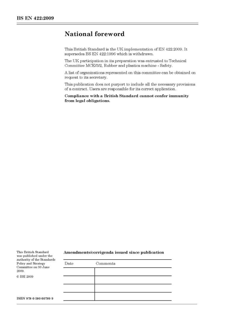 BS EN 422-2009 Plastics and rubber machines — Blow moulding machines — Safety requirements1.pdf_第2页