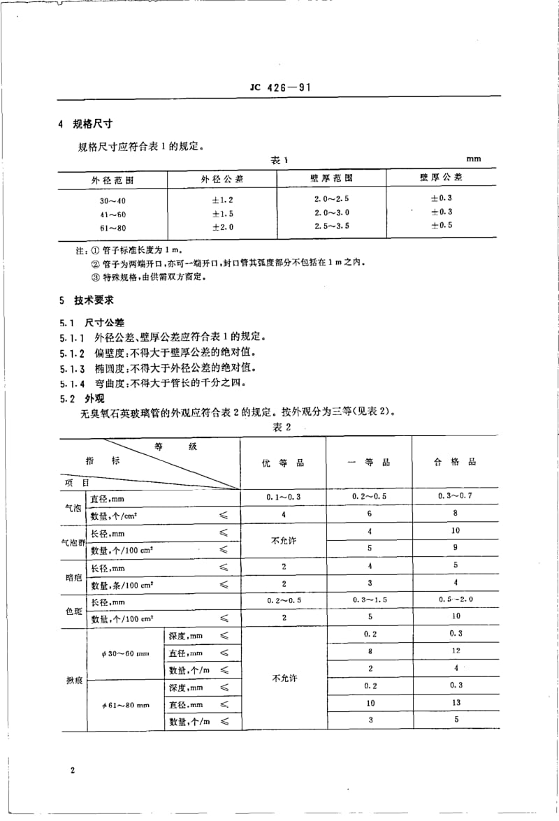 JC-T 426-1998 无臭氧石英玻璃管.pdf.pdf_第3页