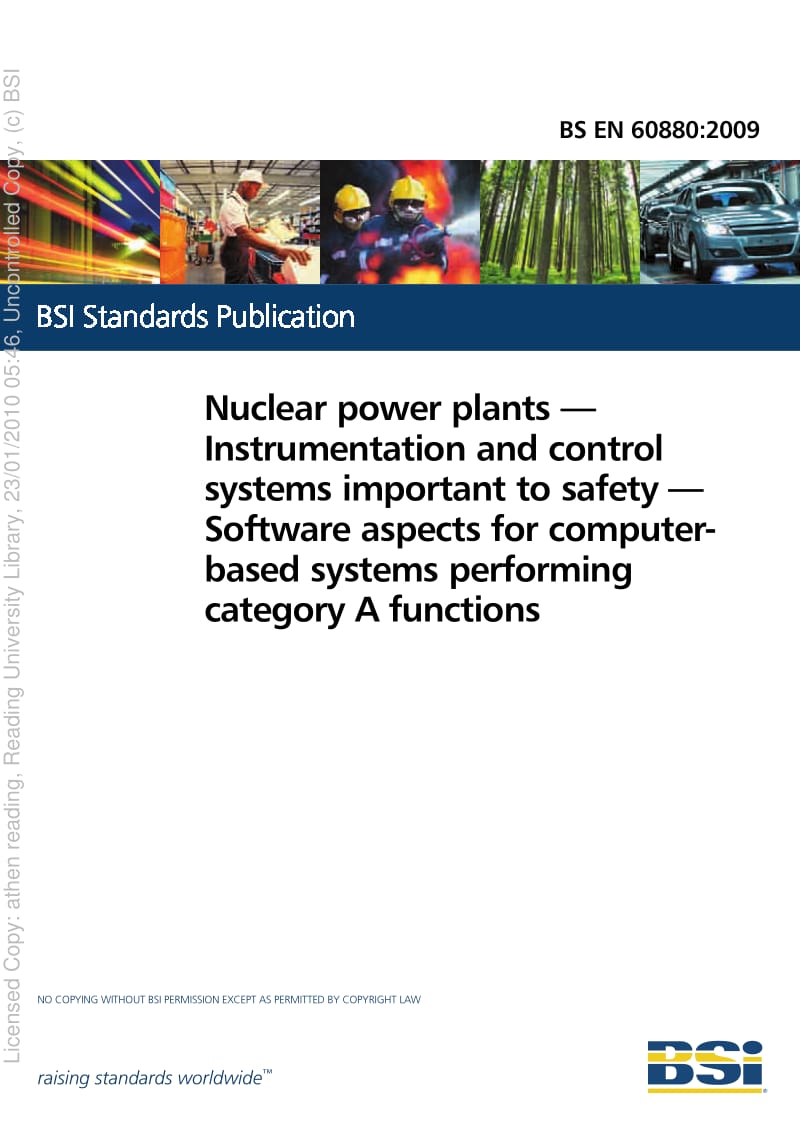 BS EN 60880-2009 核电站.对安全重要的仪器和控制系统.形成A类功能的基于计算机系统的软件问题1.pdf_第1页