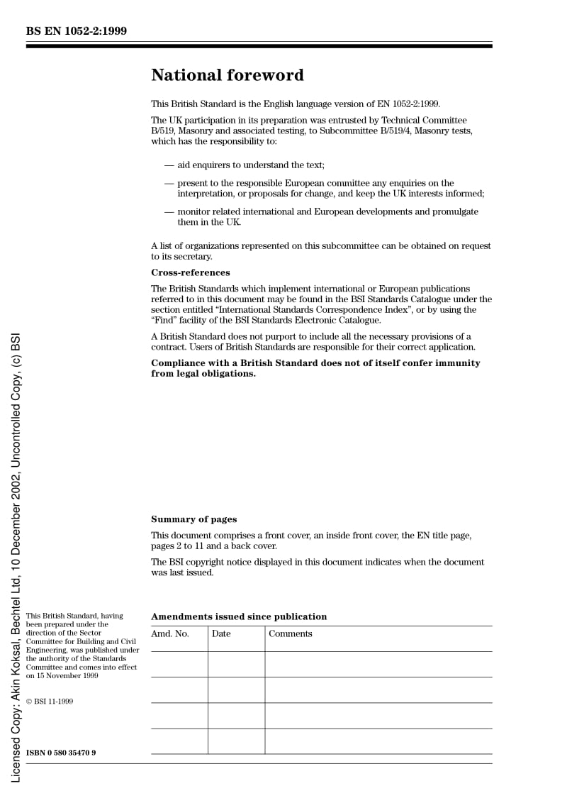 BS EN 1052-2-1999 Methods of test for masonry - Part 2.pdf_第2页