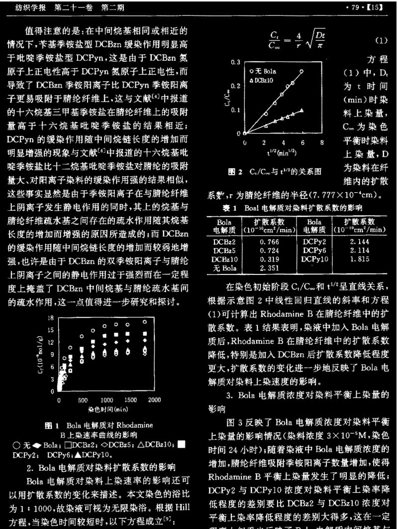 Bola电解质对阳离子染料在腈纶上吸附和扩散的影响.pdf_第2页