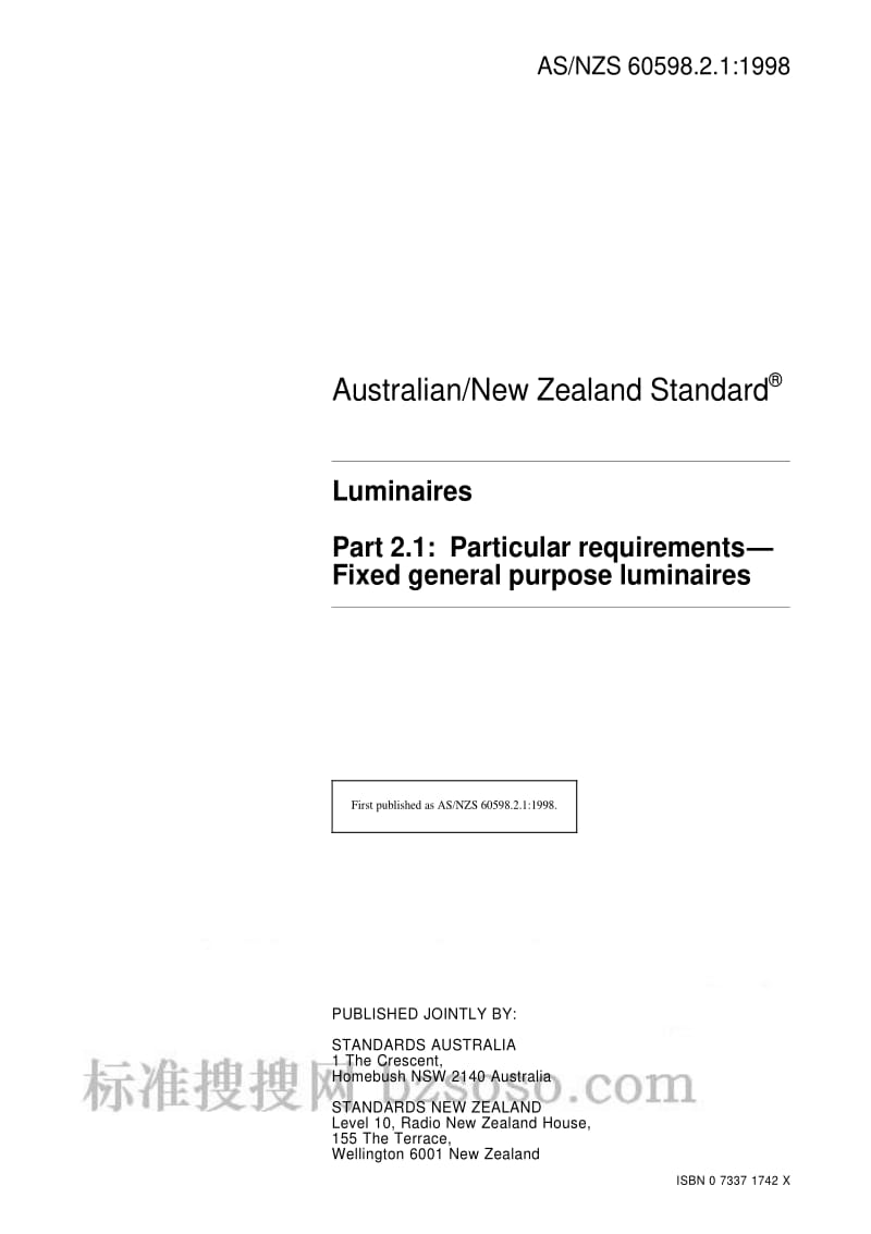 AS NZS 60598.2.1-1998 Title Luminaires Part 2.1 Particular requirements— Fixed general purpose luminaires.pdf_第3页