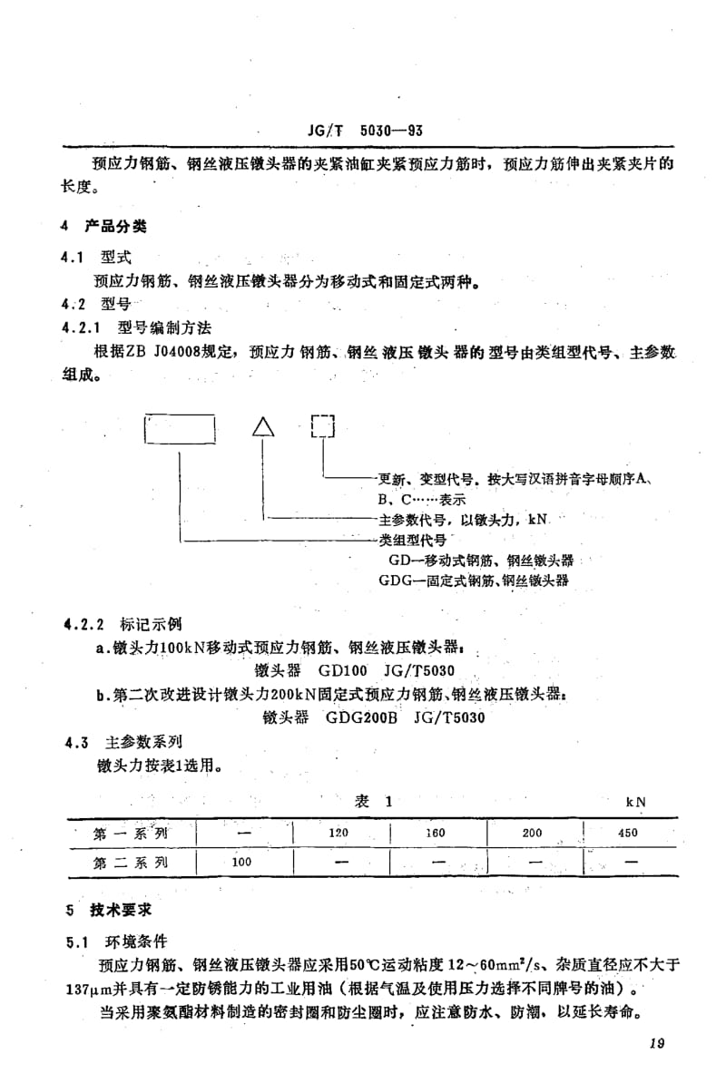 56275预应力钢筋、钢丝液压镦头器 标准 JG T 5030-1993.pdf_第2页