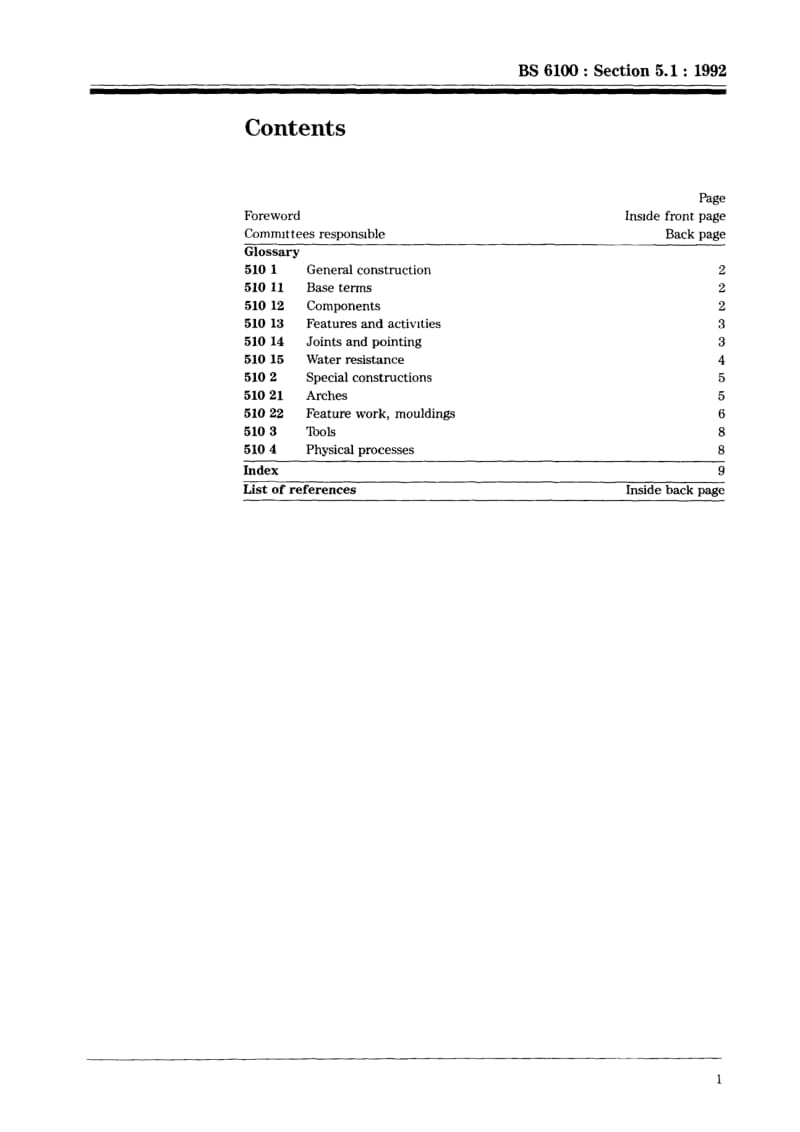 BS 6100-5.1-1992 Glossary of building and civil engineering terms. Masonry. Terms common to masonry.pdf_第1页