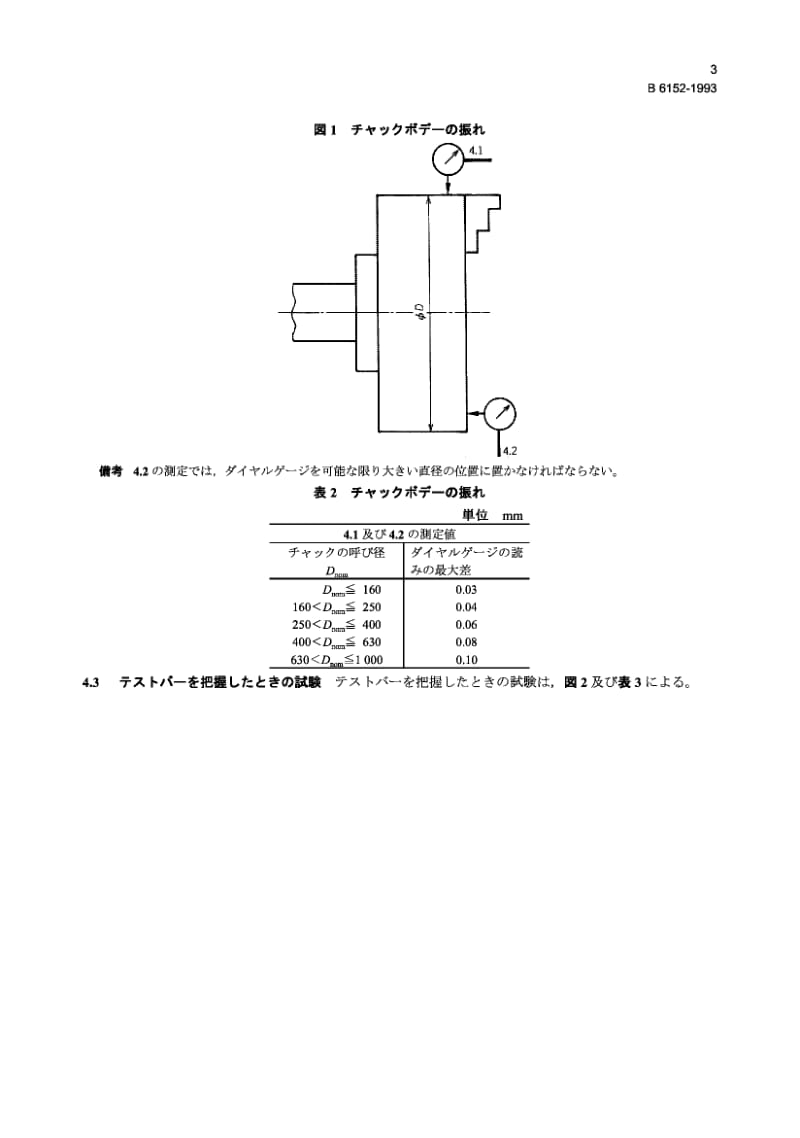 JIS B6152-1993 机床用自动定心的手工操作的夹盘 验收试验规范(几何试验).pdf.pdf_第3页