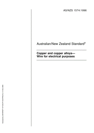 AS 1574-1996 Copper and copper alloys— Wire for electrical purposes.pdf