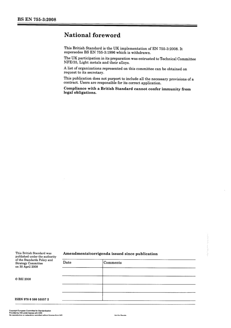 BS EN 755-3-2008 Aluminium and aluminium alloys - Extruded rodbar, tube and profiles.pdf_第2页