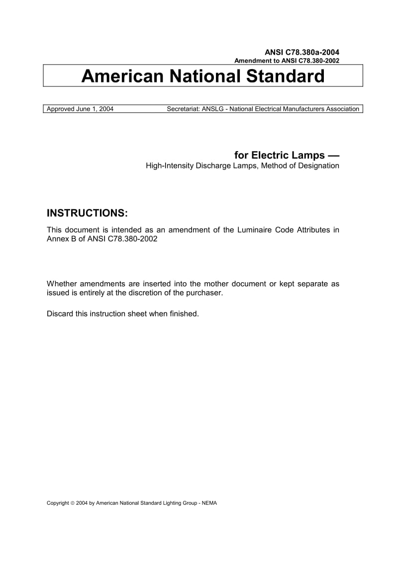 ANSI C78.380a-2004 高强度放电灯 标识方法.pdf_第1页