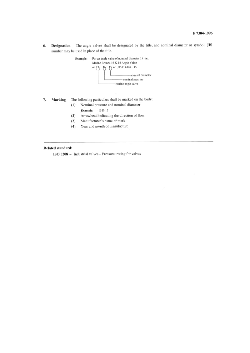 JIS F7304-1996 英文版 造船.16K青铜角阀.pdf_第2页