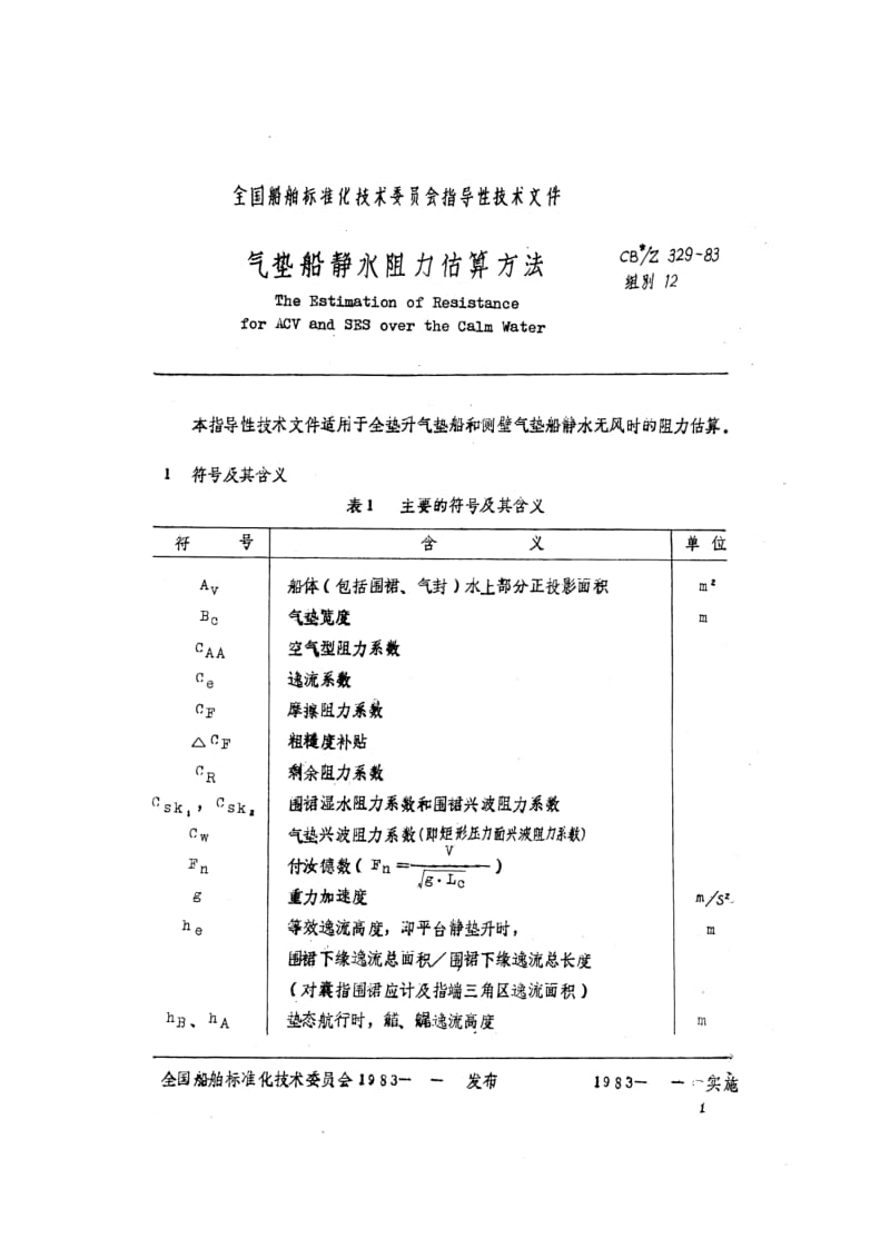 CB-Z 329-83 气垫船静水阻力估算方法.pdf.pdf_第2页