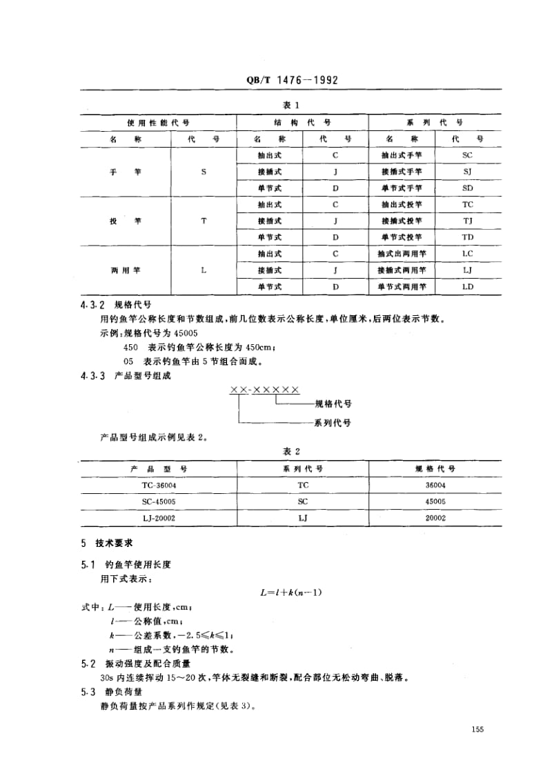 75861 玻璃钢钓鱼竿 标准 QB T 1476-1992.pdf_第2页