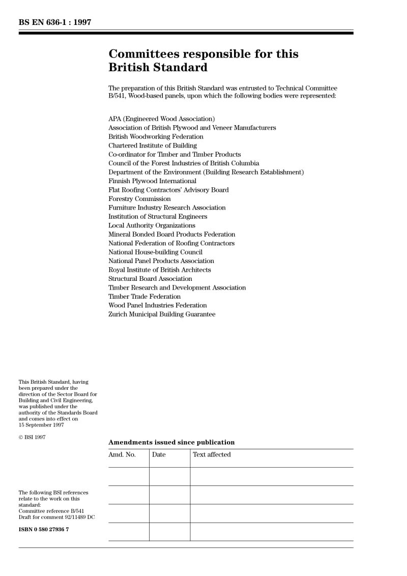 BS EN 636-1-1997 Plywood - Specifications Part 1. Requirements for plywood for use in dry conditions.pdf_第2页