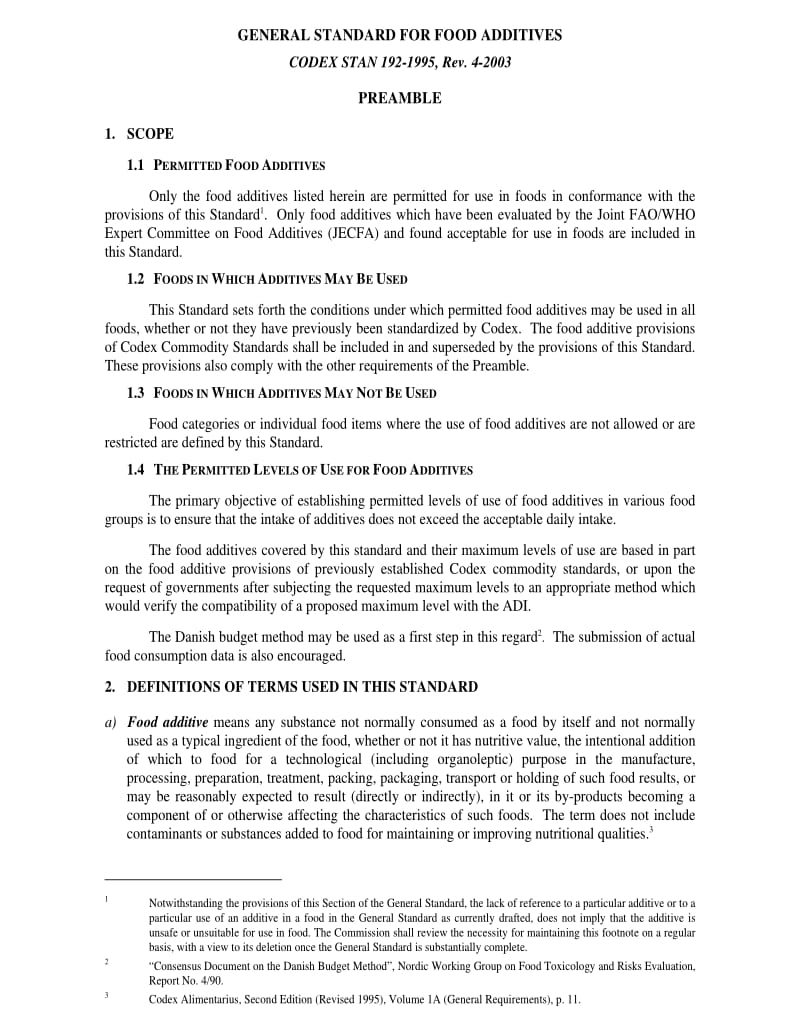 CODEX STAN 192-1995 GENERAL STANDARD FOR FOOD ADDITIVES.pdf_第1页