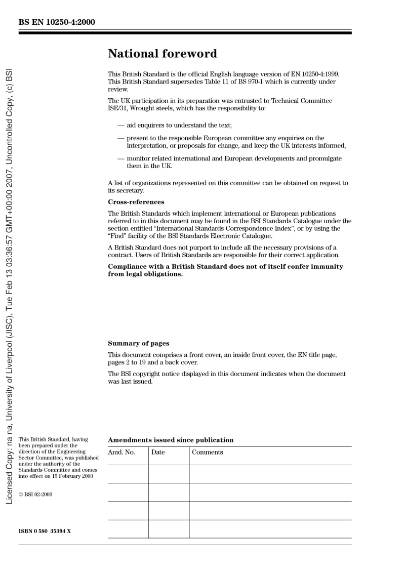 BS EN 10250-4-2000 Open die steel forgings for general engineering purposes D Part 4 Stainless steels.pdf_第2页