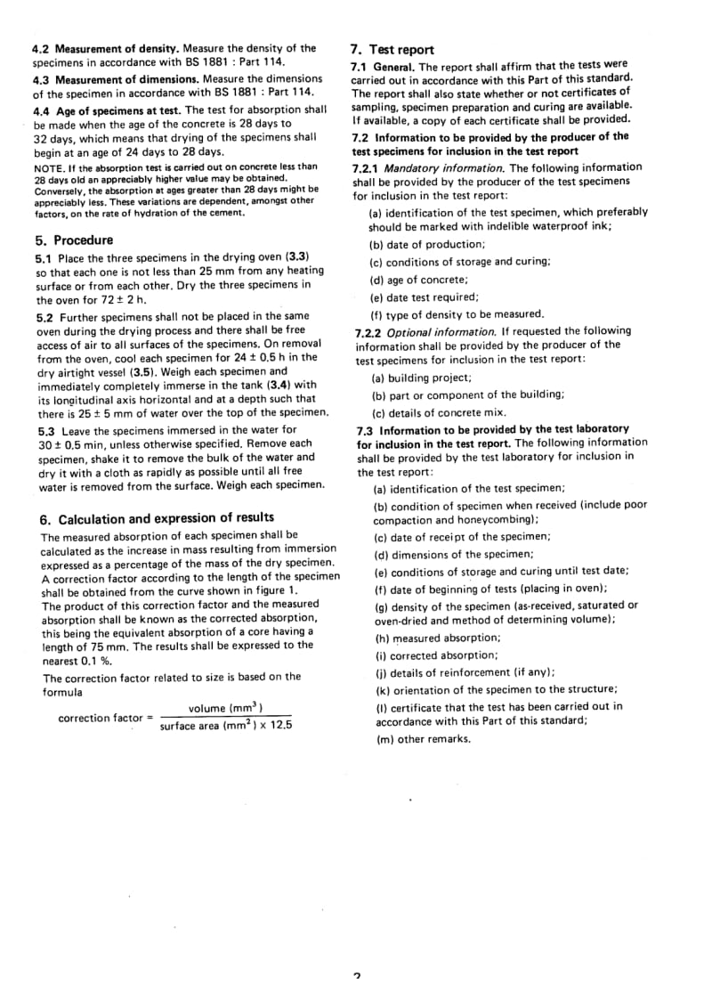 BS 1881∶Part122∶1983 Testing concrete. Method for determination of water absorption.pdf_第2页