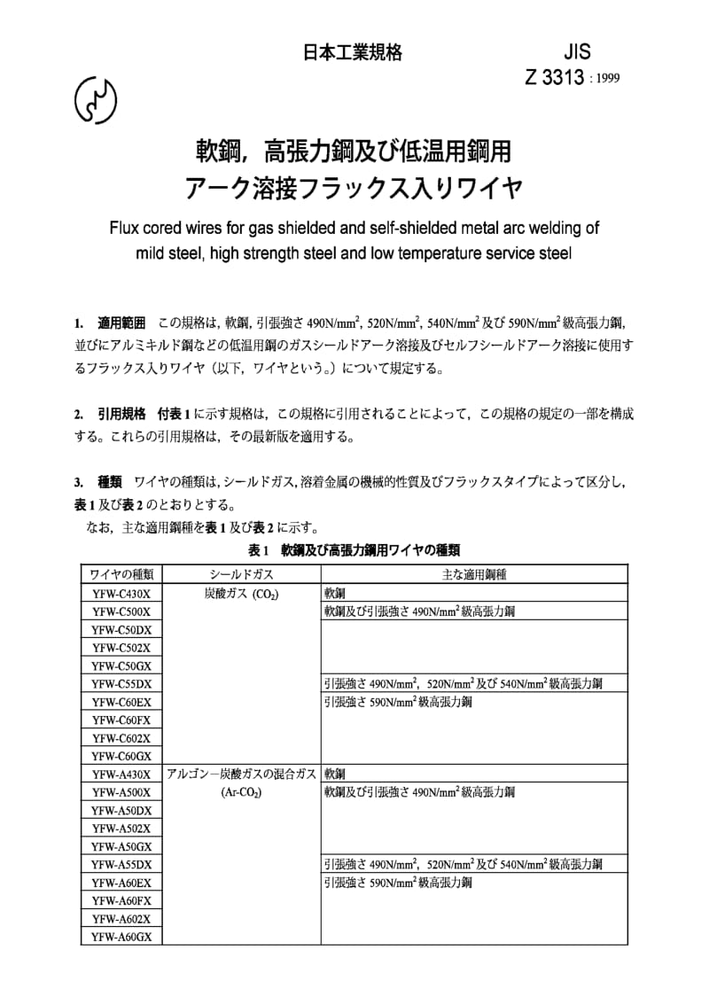 JIS Z 3313-1999 焊接材料标准.pdf_第2页