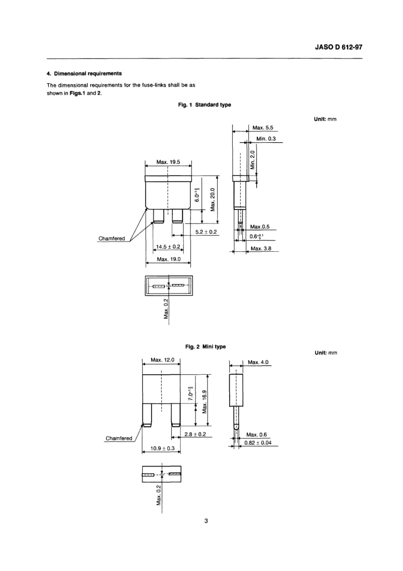 JASO D612-1997 英文版 汽车叶片状融断器.pdf_第3页