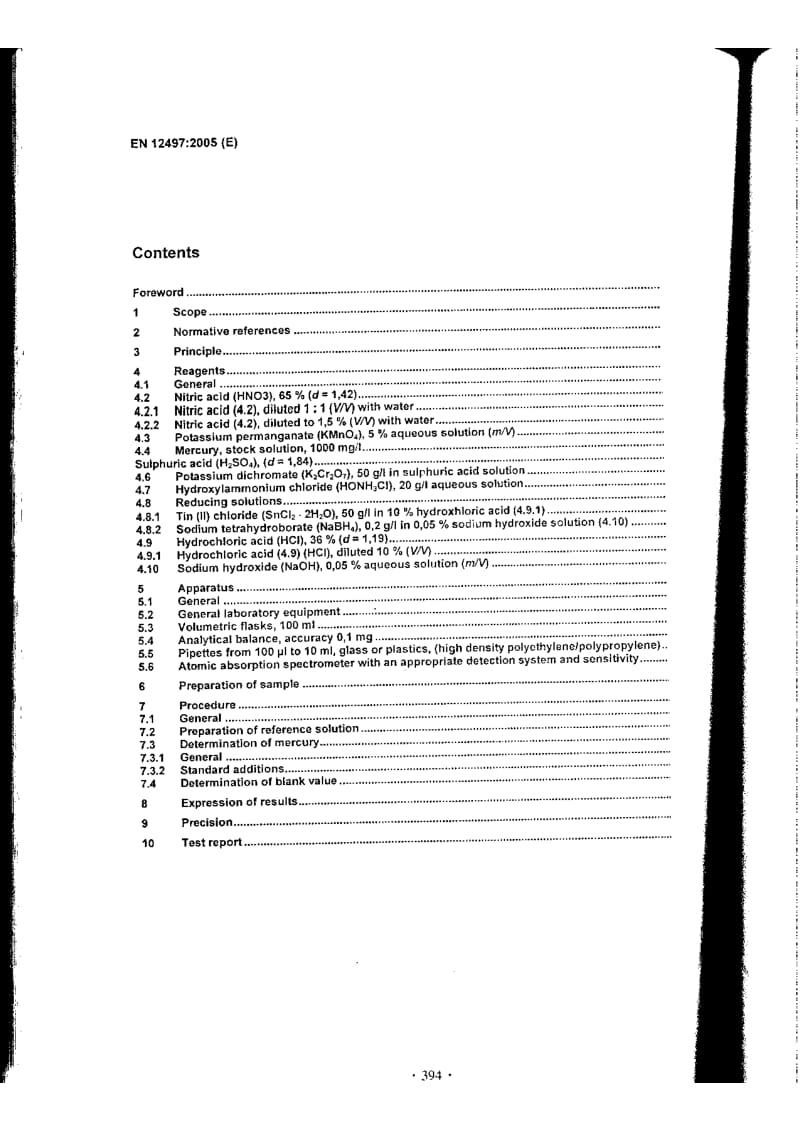 BS EN 12497-2005 Paper and board-Paper and board intended to come into contact with foodstuffs-Determination of mercury in an aqueous extrac.pdf_第2页