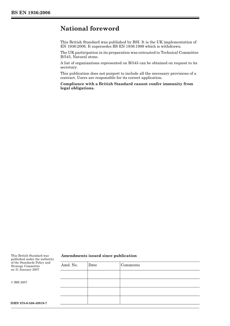 BS EN 1936-2006 Natural stone test methods Determination of real density and apparent.pdf_第2页