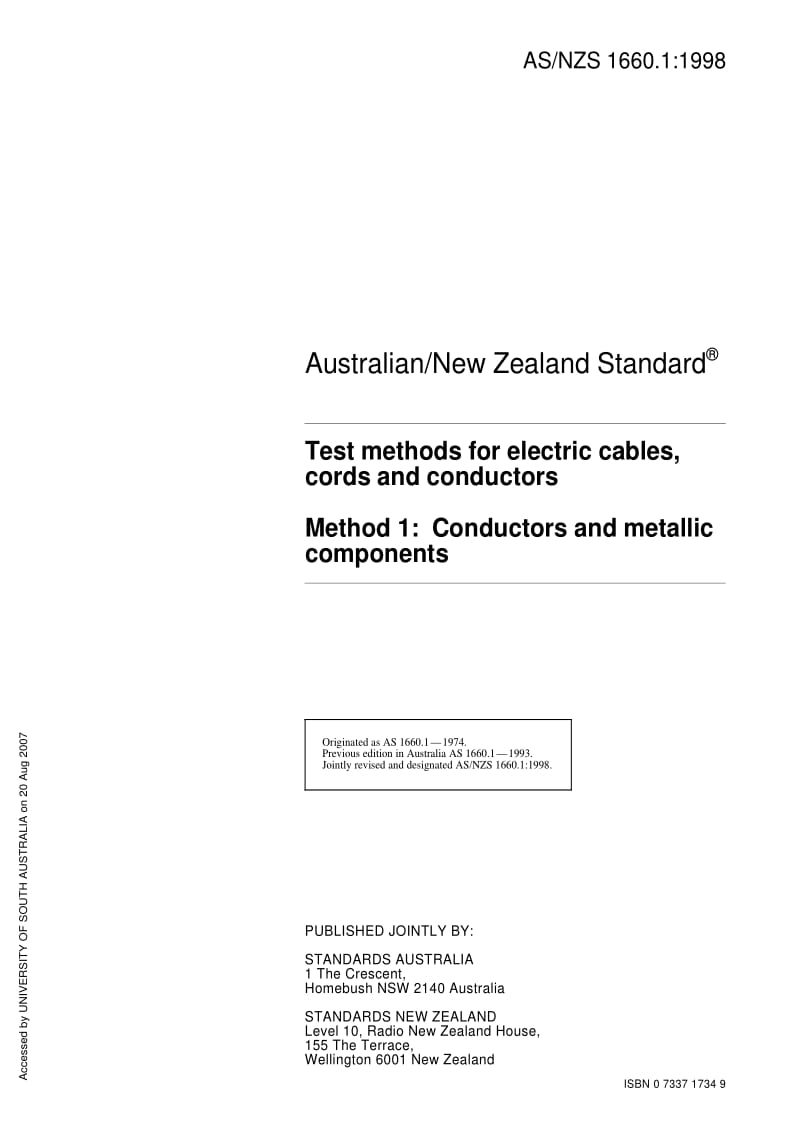 AS 1660.1-1998 Test methods for electric cables, cords and conductors Method 1 Conductors and metallic components.pdf_第3页